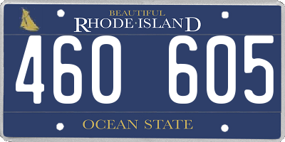 RI license plate 460605