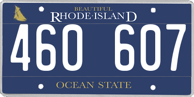 RI license plate 460607