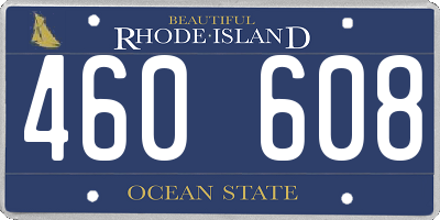 RI license plate 460608