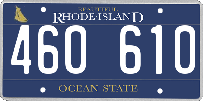 RI license plate 460610