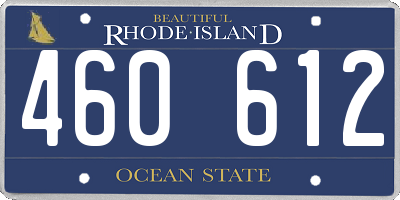 RI license plate 460612