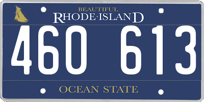 RI license plate 460613