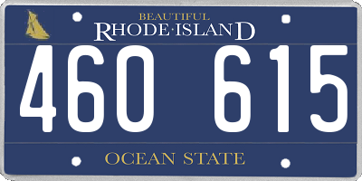 RI license plate 460615