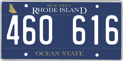 RI license plate 460616