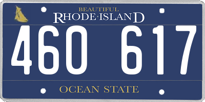 RI license plate 460617