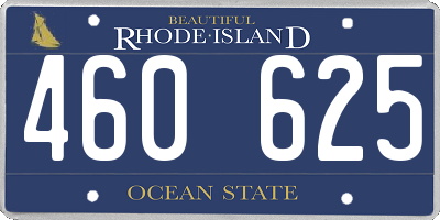 RI license plate 460625