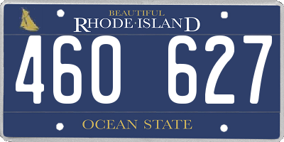 RI license plate 460627
