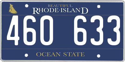 RI license plate 460633