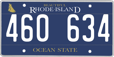 RI license plate 460634