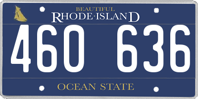 RI license plate 460636