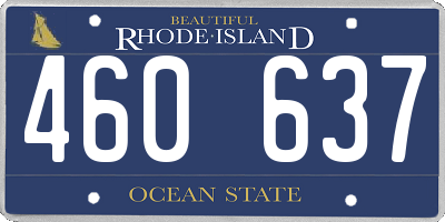 RI license plate 460637