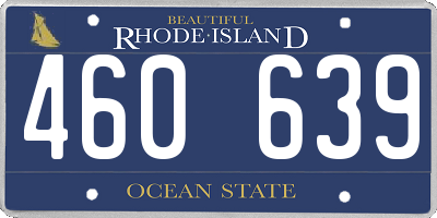 RI license plate 460639