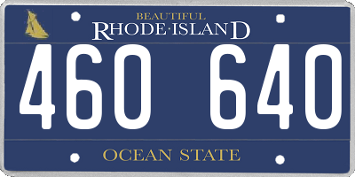RI license plate 460640