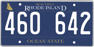 RI license plate 460642