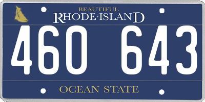 RI license plate 460643