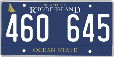 RI license plate 460645