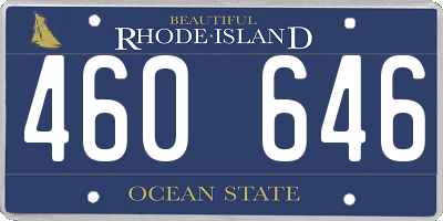RI license plate 460646
