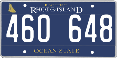RI license plate 460648