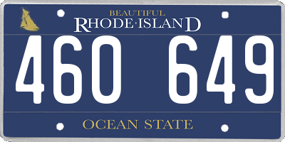 RI license plate 460649