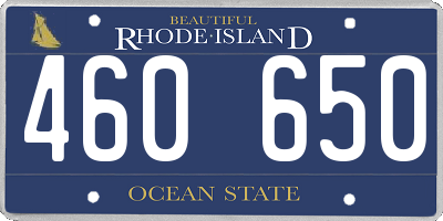 RI license plate 460650