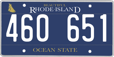 RI license plate 460651