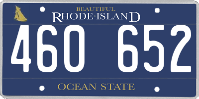 RI license plate 460652