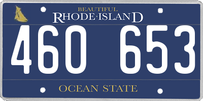 RI license plate 460653