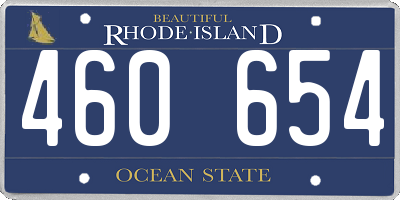 RI license plate 460654
