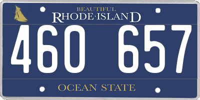RI license plate 460657