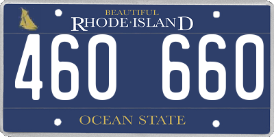 RI license plate 460660