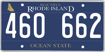 RI license plate 460662