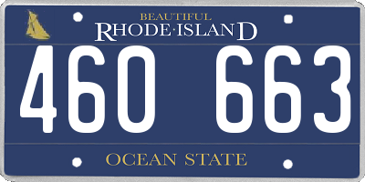RI license plate 460663
