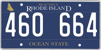 RI license plate 460664