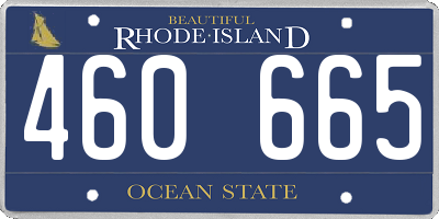 RI license plate 460665