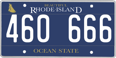 RI license plate 460666