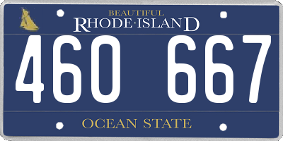 RI license plate 460667