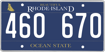 RI license plate 460670