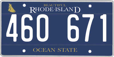 RI license plate 460671
