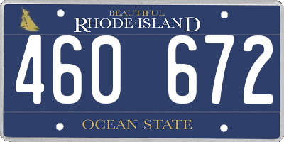 RI license plate 460672