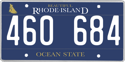RI license plate 460684