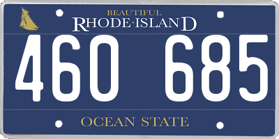 RI license plate 460685