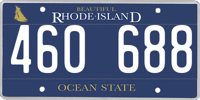 RI license plate 460688