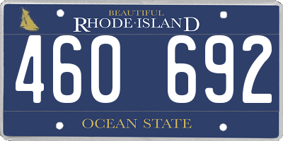 RI license plate 460692