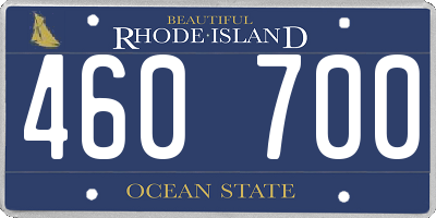 RI license plate 460700