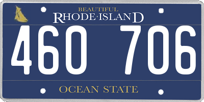 RI license plate 460706