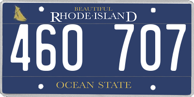 RI license plate 460707