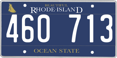 RI license plate 460713