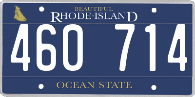 RI license plate 460714
