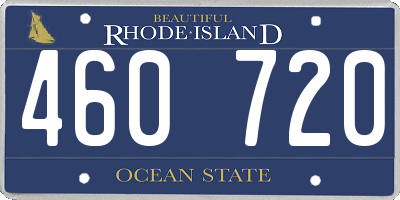RI license plate 460720