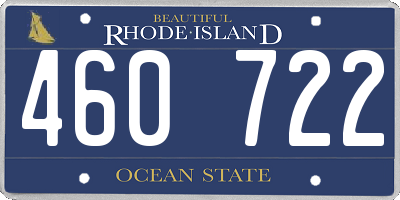 RI license plate 460722